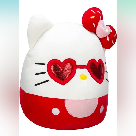 Hello Kitty 14" Wearing Red Dress & Sunglasses Squishmallow - Picture 3 of 4